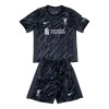 Officiële Voetbalshirt + Korte Broek Doelman Liverpool 2024-25 Zwarte - Kids